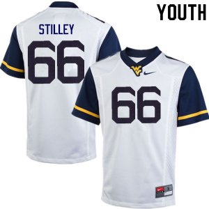 Youth West Virginia Mountaineers NCAA #66 Adam Stilley White Authentic Nike Stitched College Football Jersey RA15T73VS